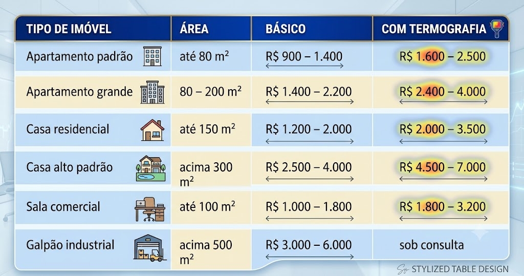 Nota: Os valores s&atilde;o estimativas de mercado e podem variar conforme a regi&atilde;o e a especificidade de cada edifica&ccedil;&atilde;o.